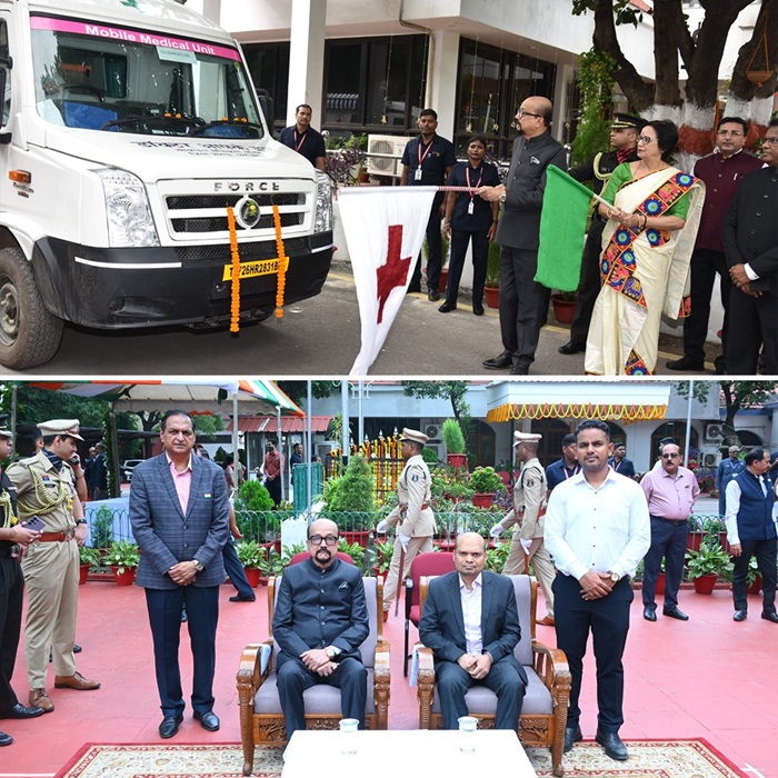 CG Governor flags off six REC-supported Mobile Medical Units worth ₹7.21 cr